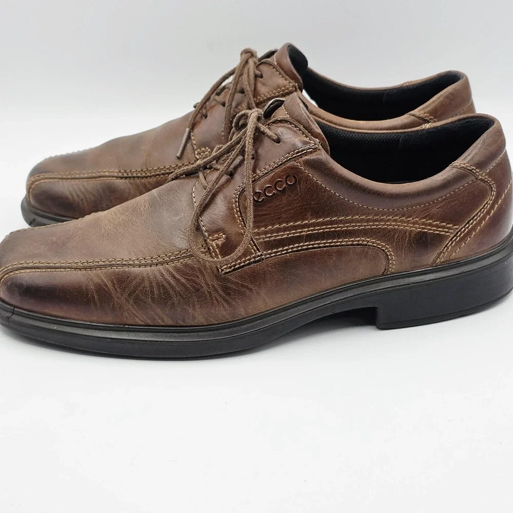 ECCO Helsinki Bike Toe Oxford‎ Mens 43 Brown Good